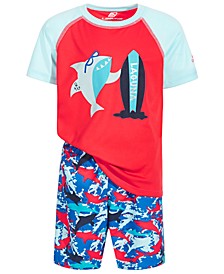 Little Boys 2-Pc. Shark Swim Set 