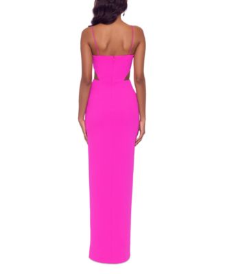 XSCAPE Cutout-Detail Scuba Crepe Gown 