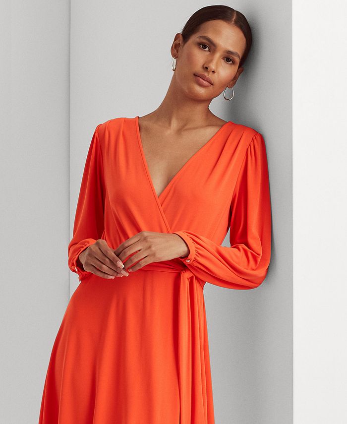 Lauren Ralph Lauren Long-Sleeve Jersey Dress - Macy's