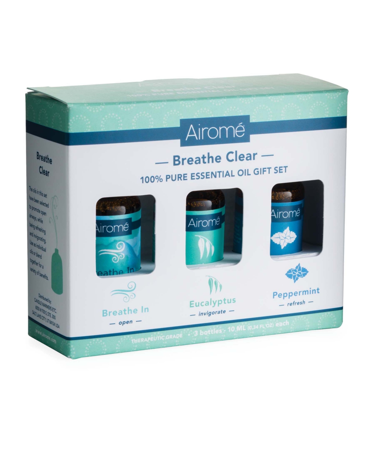 Airome Breath Clear Gift Set, 3 Piece In Eucalyptus/peppermint/breathe In