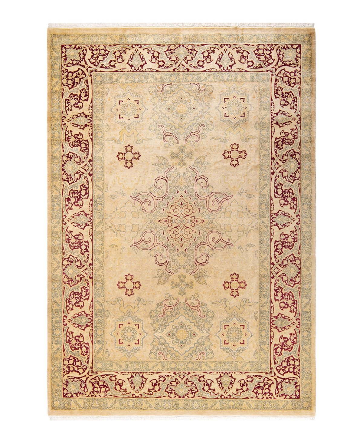 Closeout! Adorn Hand Woven Rugs Mogul M15218 6'1in x 8'10in Area Rug - Ivory