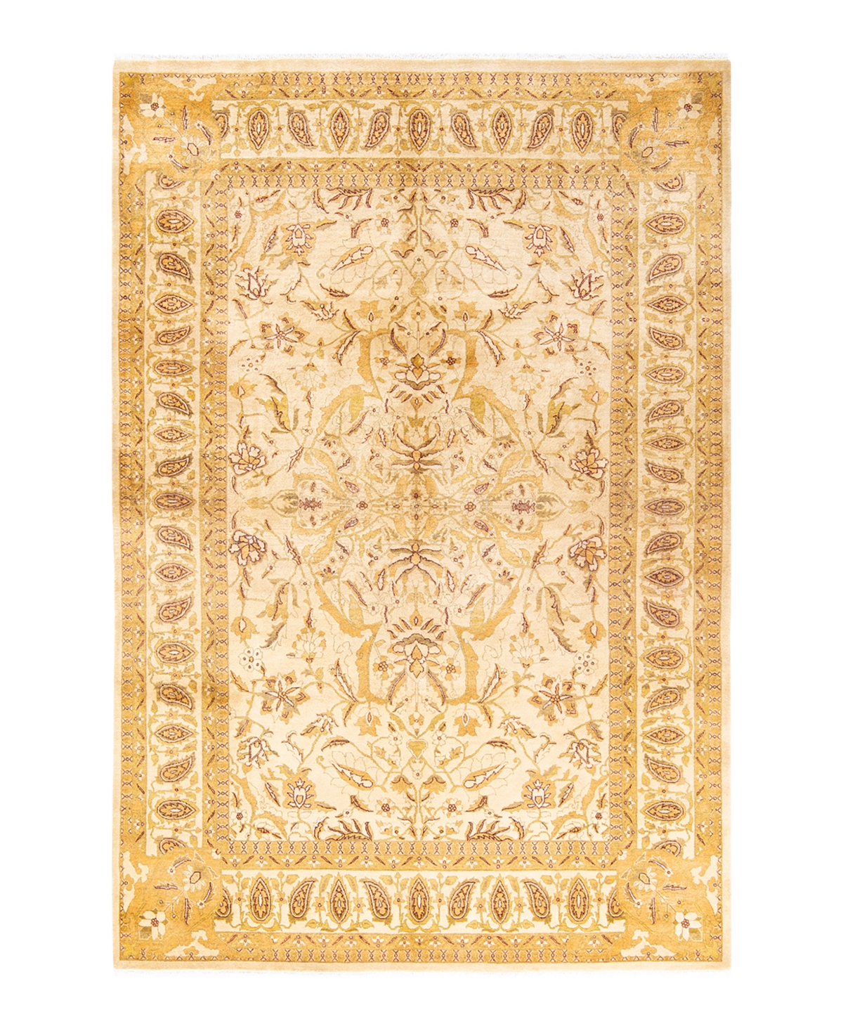 Closeout! Adorn Hand Woven Rugs Mogul M145044 6'1in x 9'3in Area Rug - Ivory