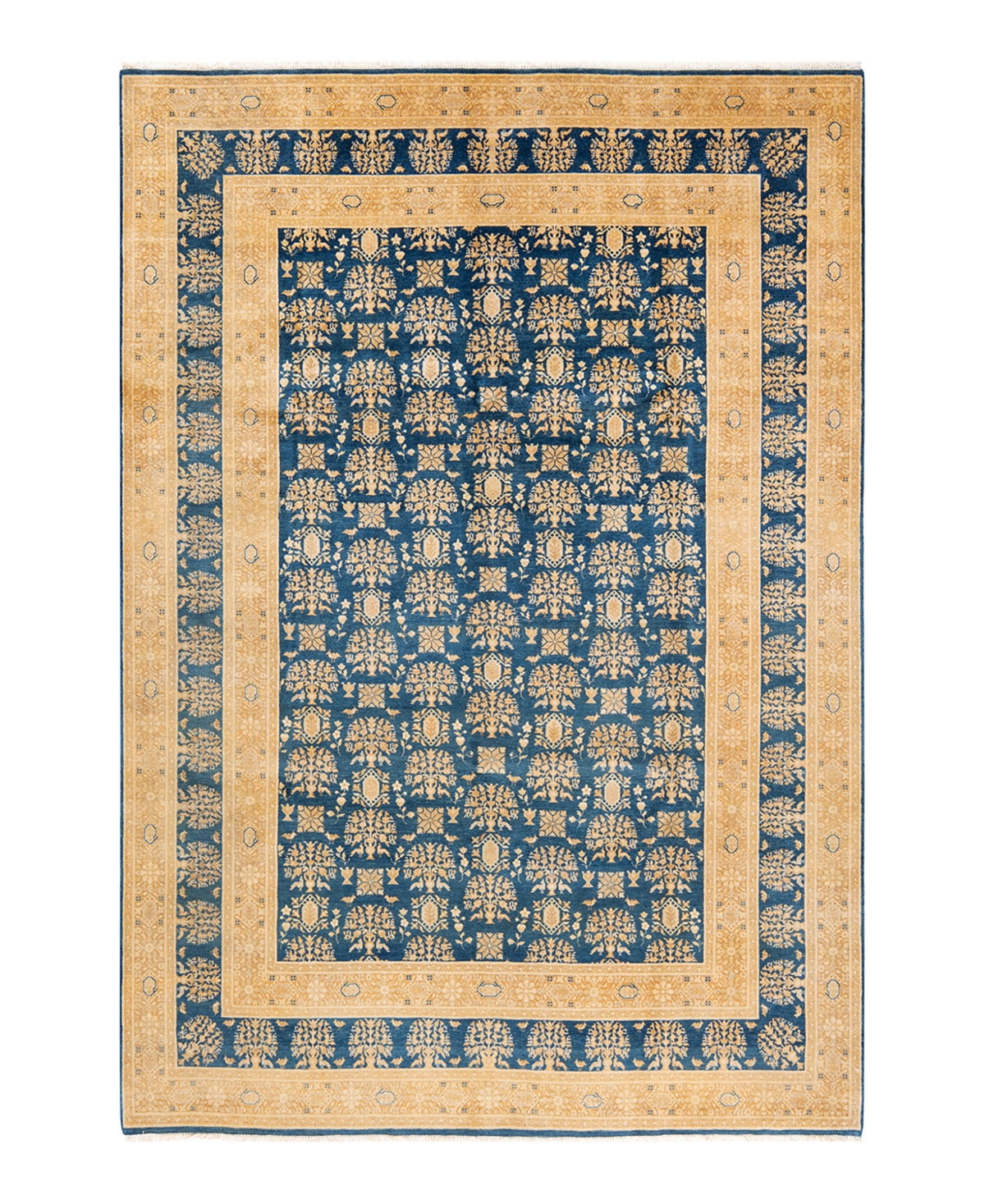 Closeout! Adorn Hand Woven Rugs Mogul M145065 6'2in x 9' Area Rug - Blue