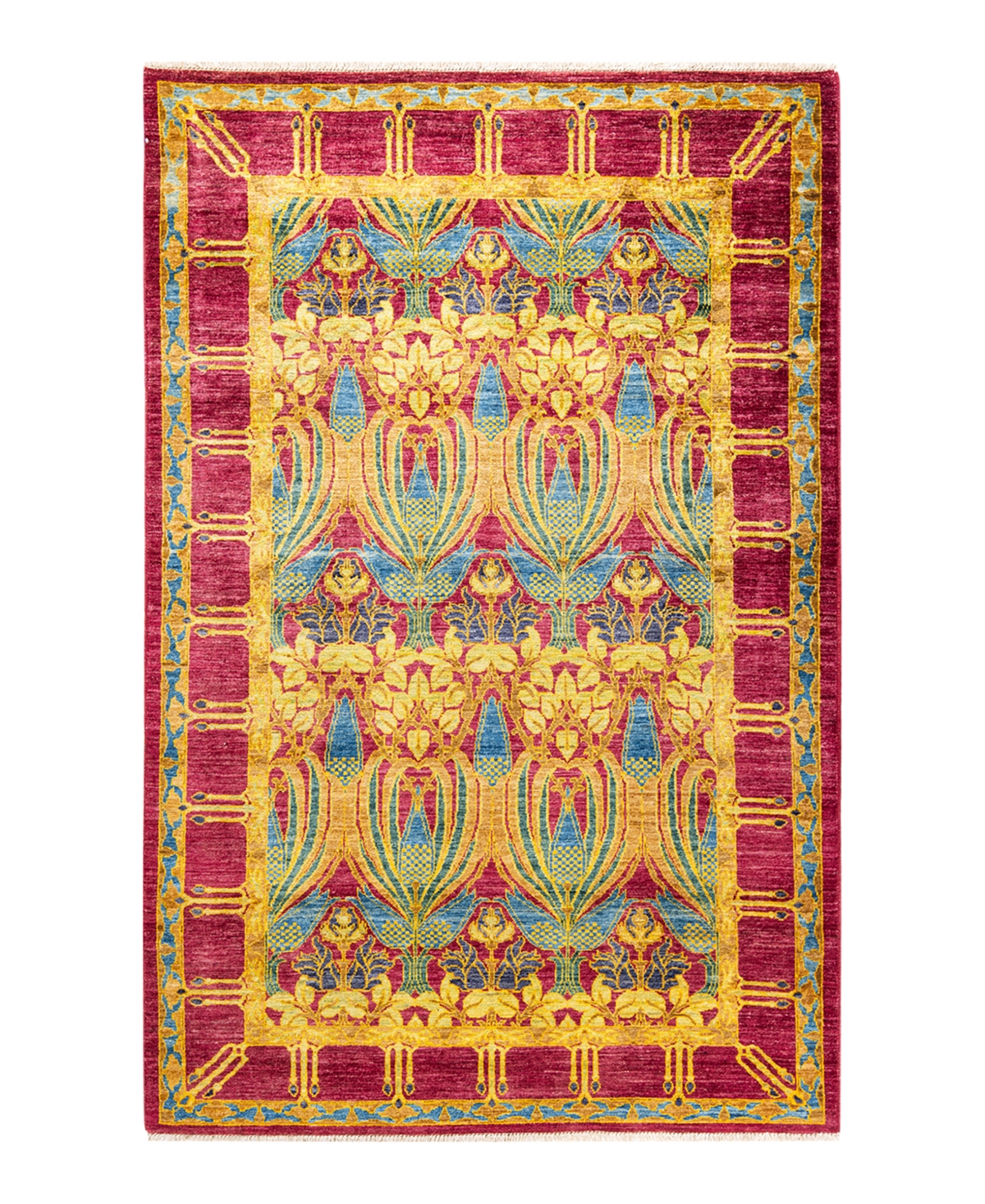 Adorn Hand Woven Rugs Arts Crafts M16334 5'1in x 7'9in Area Rug - Purple
