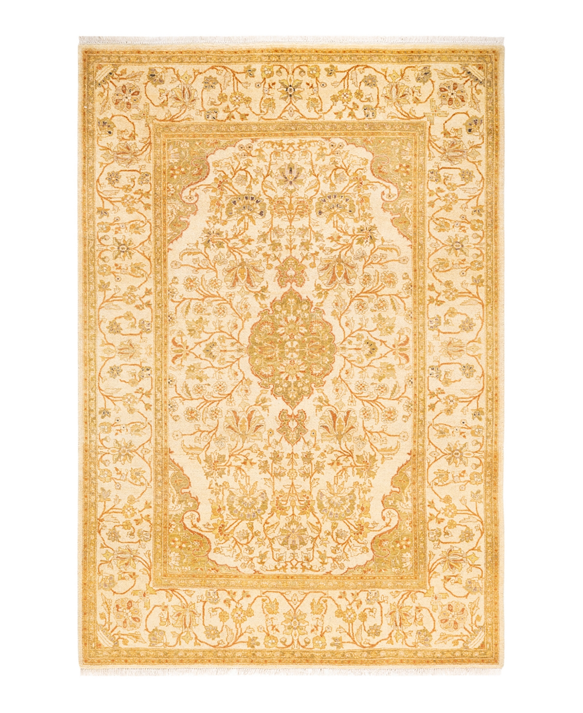 Closeout! Adorn Hand Woven Rugs Mogul M15835 4'1in x 6'2in Area Rug - Ivory