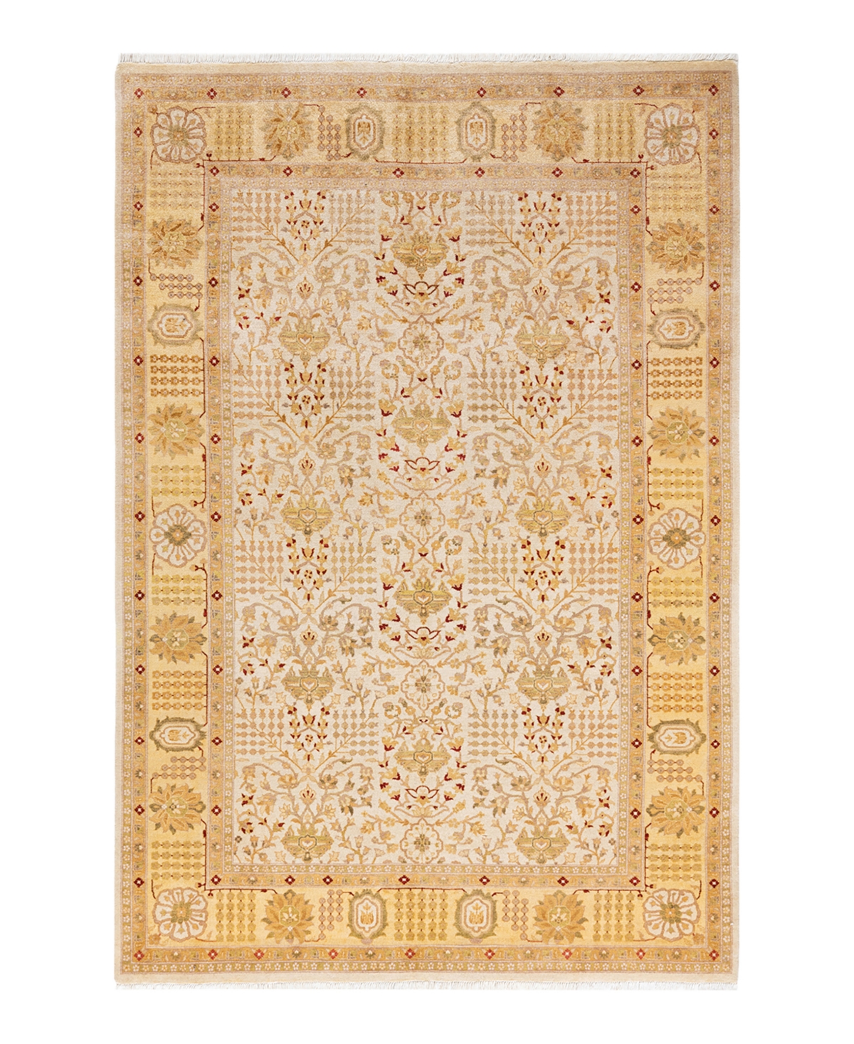 Closeout! Adorn Hand Woven Rugs Mogul M1405 6'1in x 9'1in Area Rug - Ivory