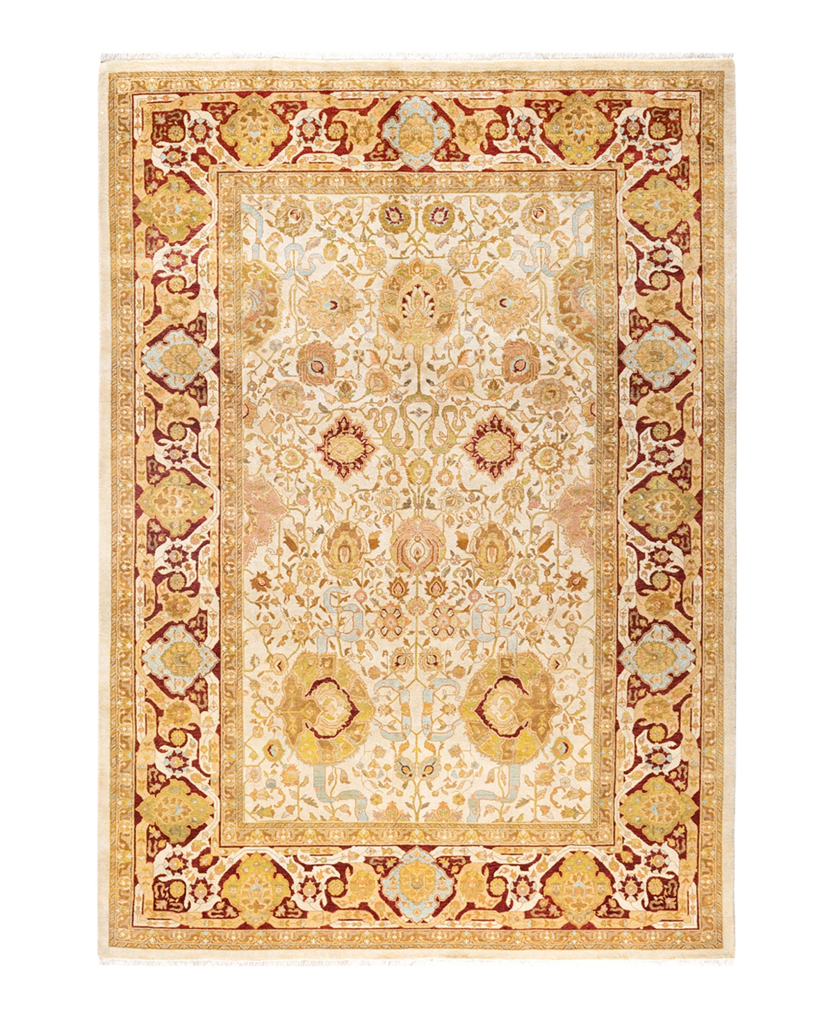 Closeout! Adorn Hand Woven Rugs Mogul M1450 6'1in x 9' Area Rug - Ivory
