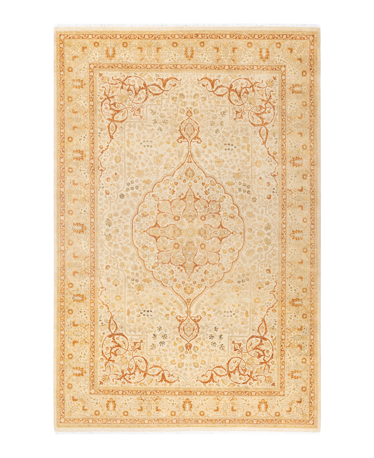 Closeout! Adorn Hand Woven Rugs Mogul M1450 6'1in x 9'2in Area Rug - Ivory