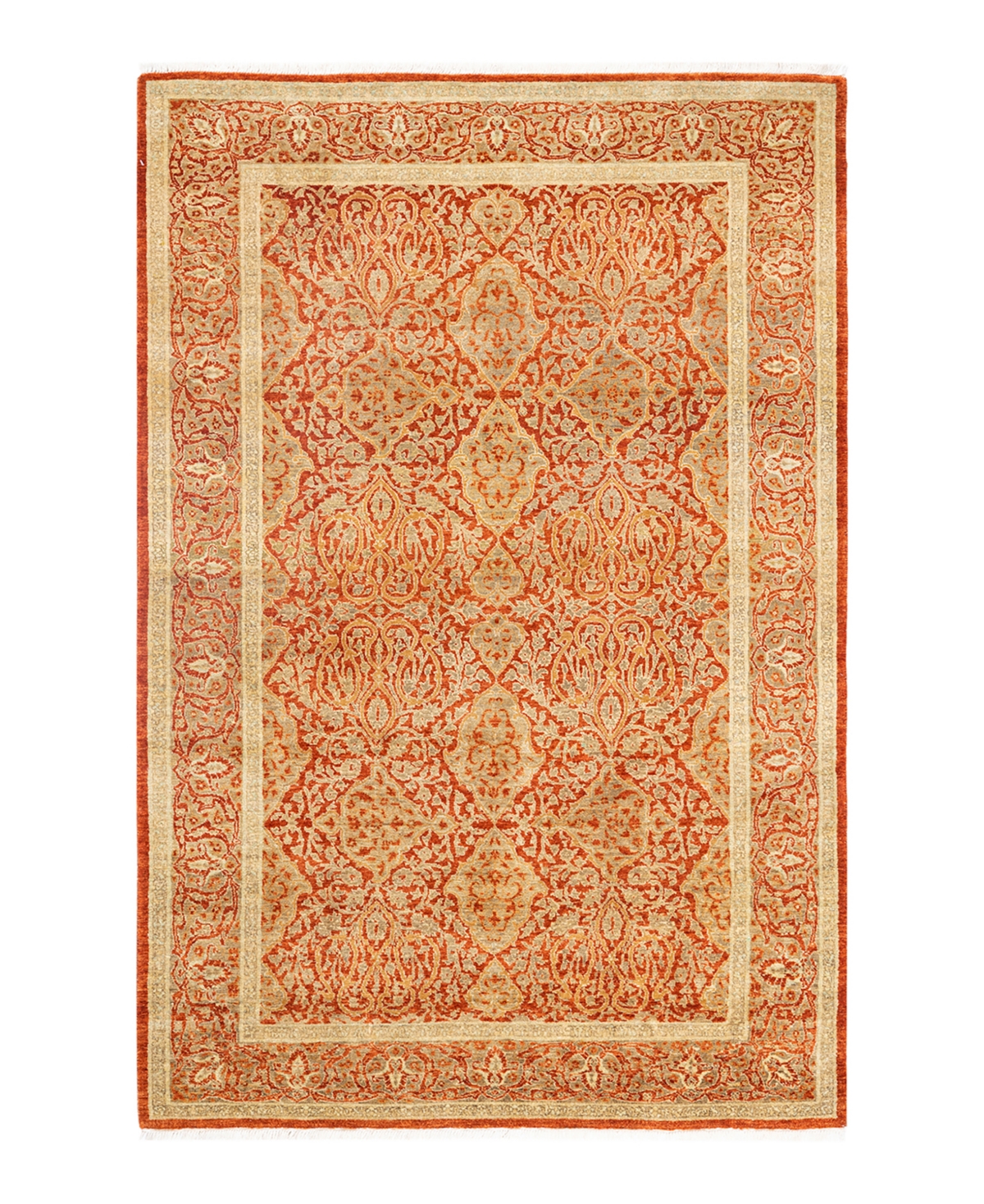 Closeout! Adorn Hand Woven Rugs Mogul M1626 4' x 6'1in Area Rug - Orange