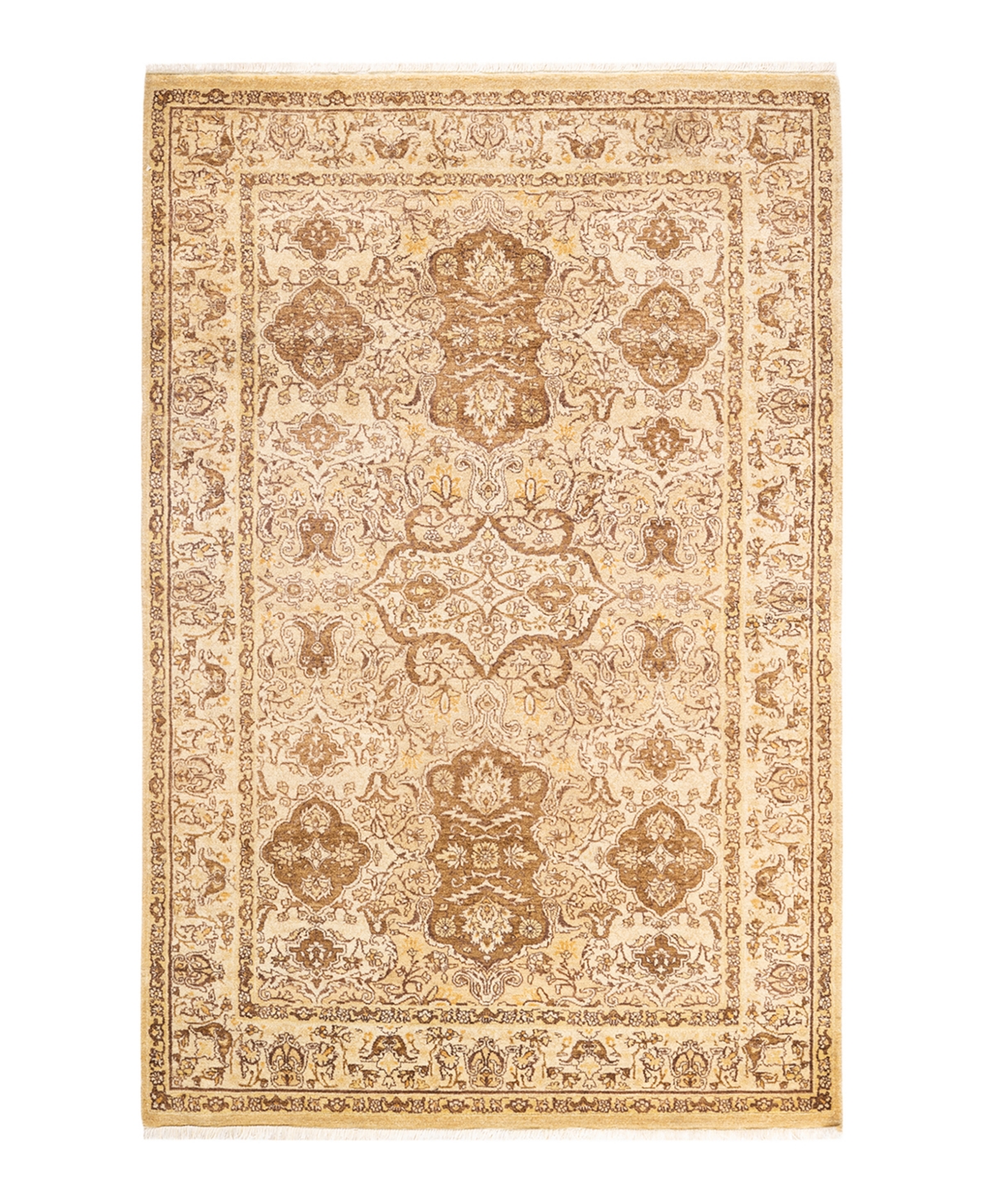 Closeout! Adorn Hand Woven Rugs Mogul M1503 4' x 6'1in Area Rug - Yellow