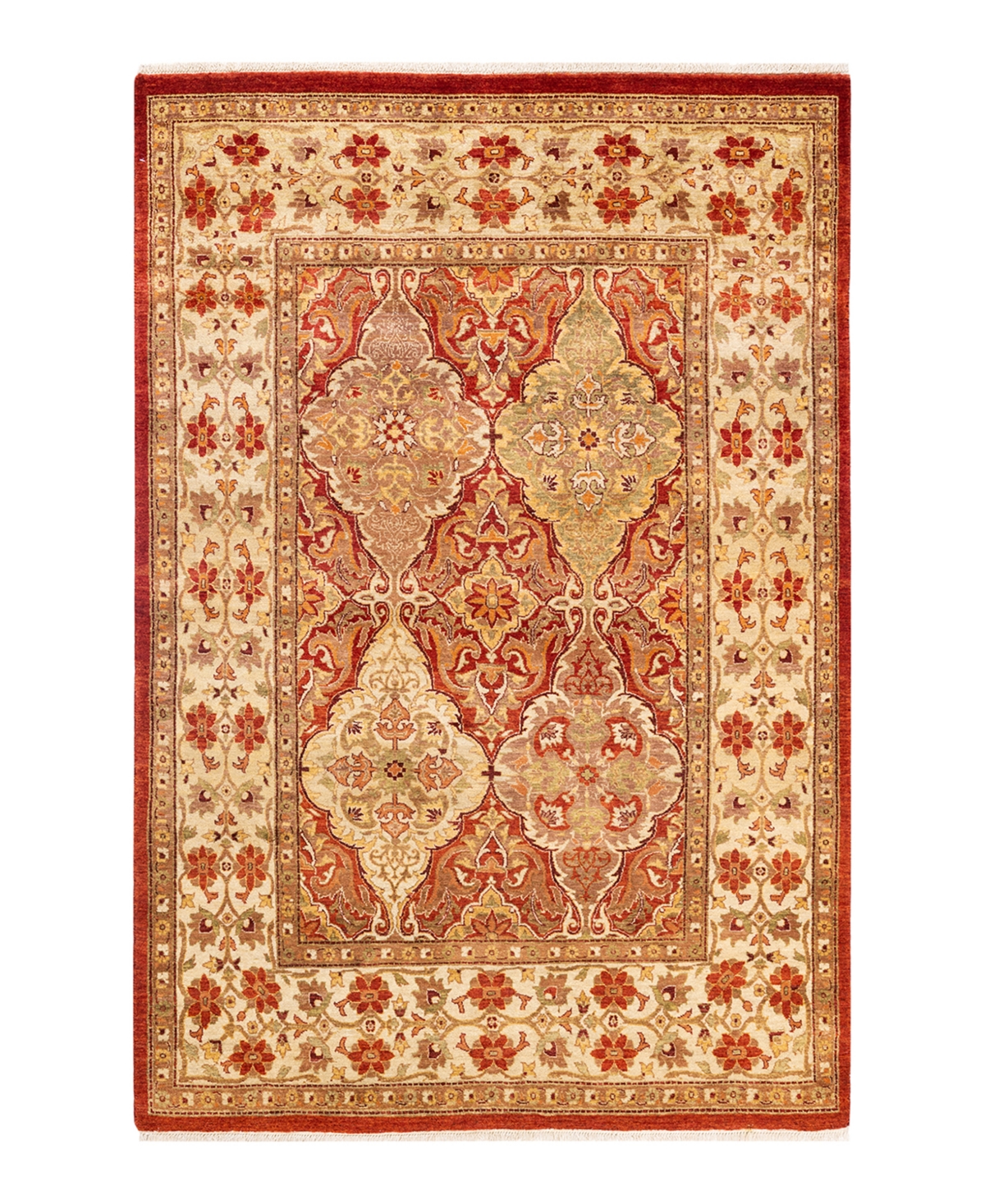 Closeout! Adorn Hand Woven Rugs Mogul M15747 4'2in x 6'2in Area Rug - Orange