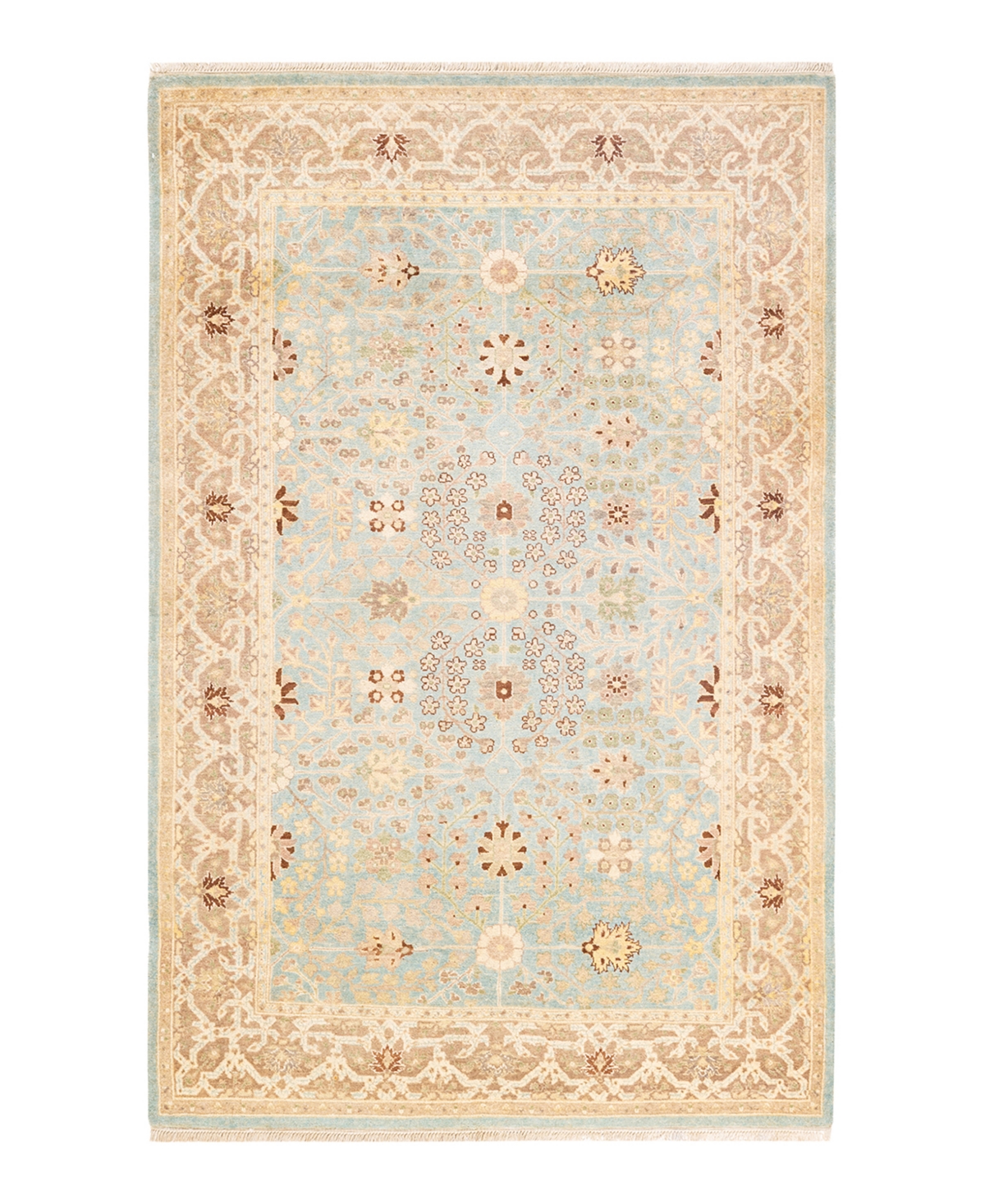 Closeout! Adorn Hand Woven Rugs Mogul M15036 4'2in x 6'6in Area Rug - Mist