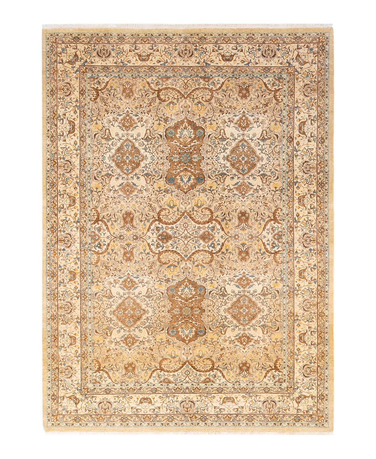Closeout! Adorn Hand Woven Rugs Mogul M159895 6'4in x 8'10in Area Rug - Yellow