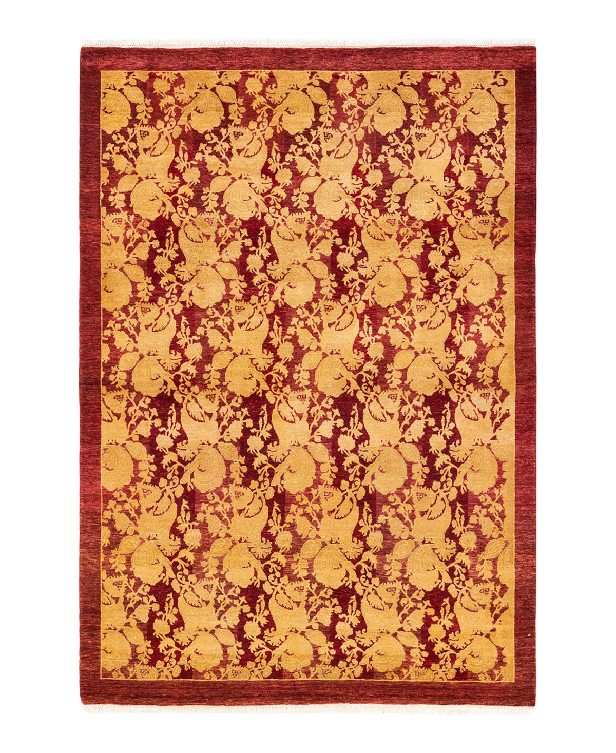 Closeout! Adorn Hand Woven Rugs Mogul M1626 4'1in x 6' Area Rug - Red