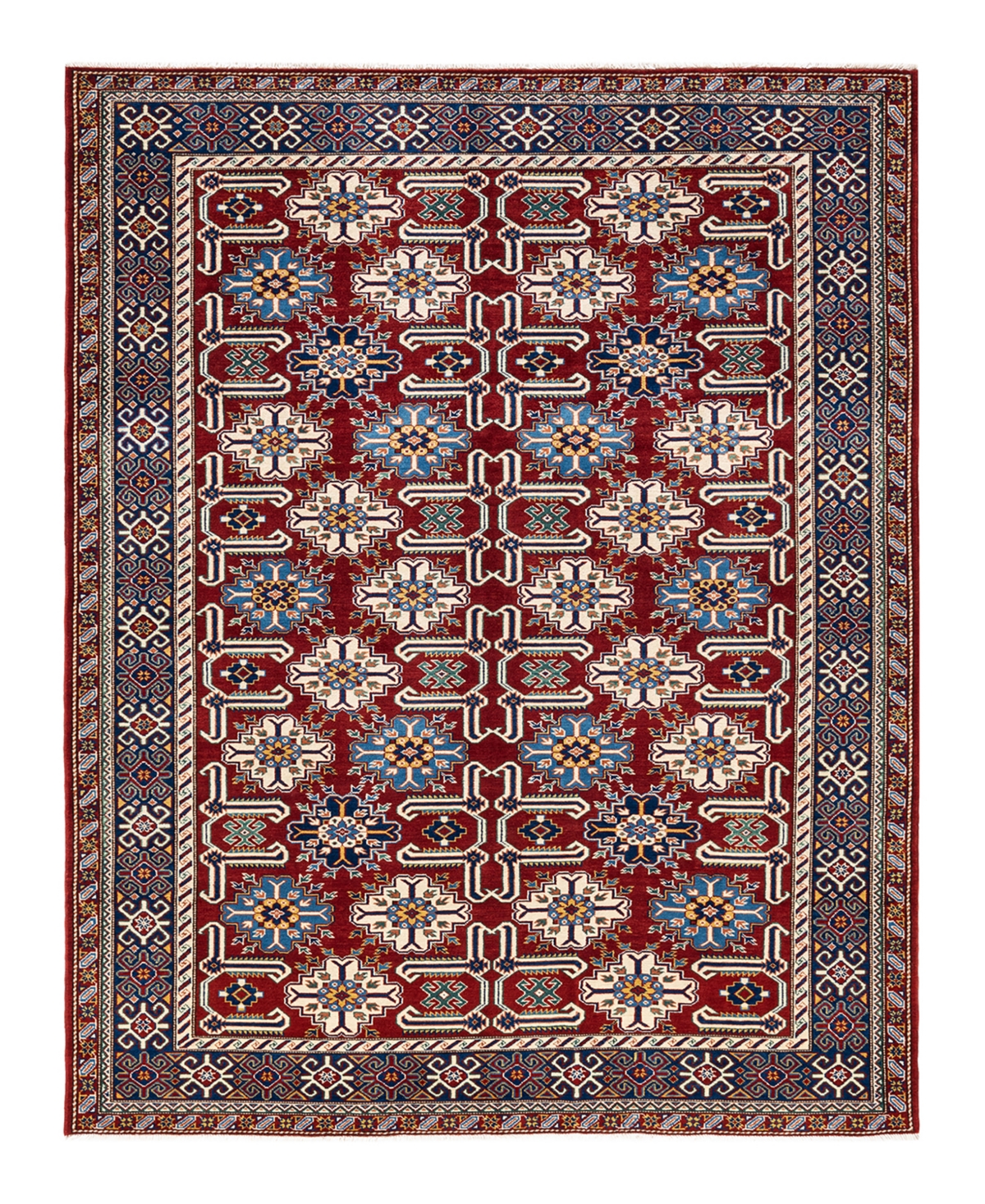 Adorn Hand Woven Rugs Tribal M18640 6'6in x 8'4in Area Rug - Red