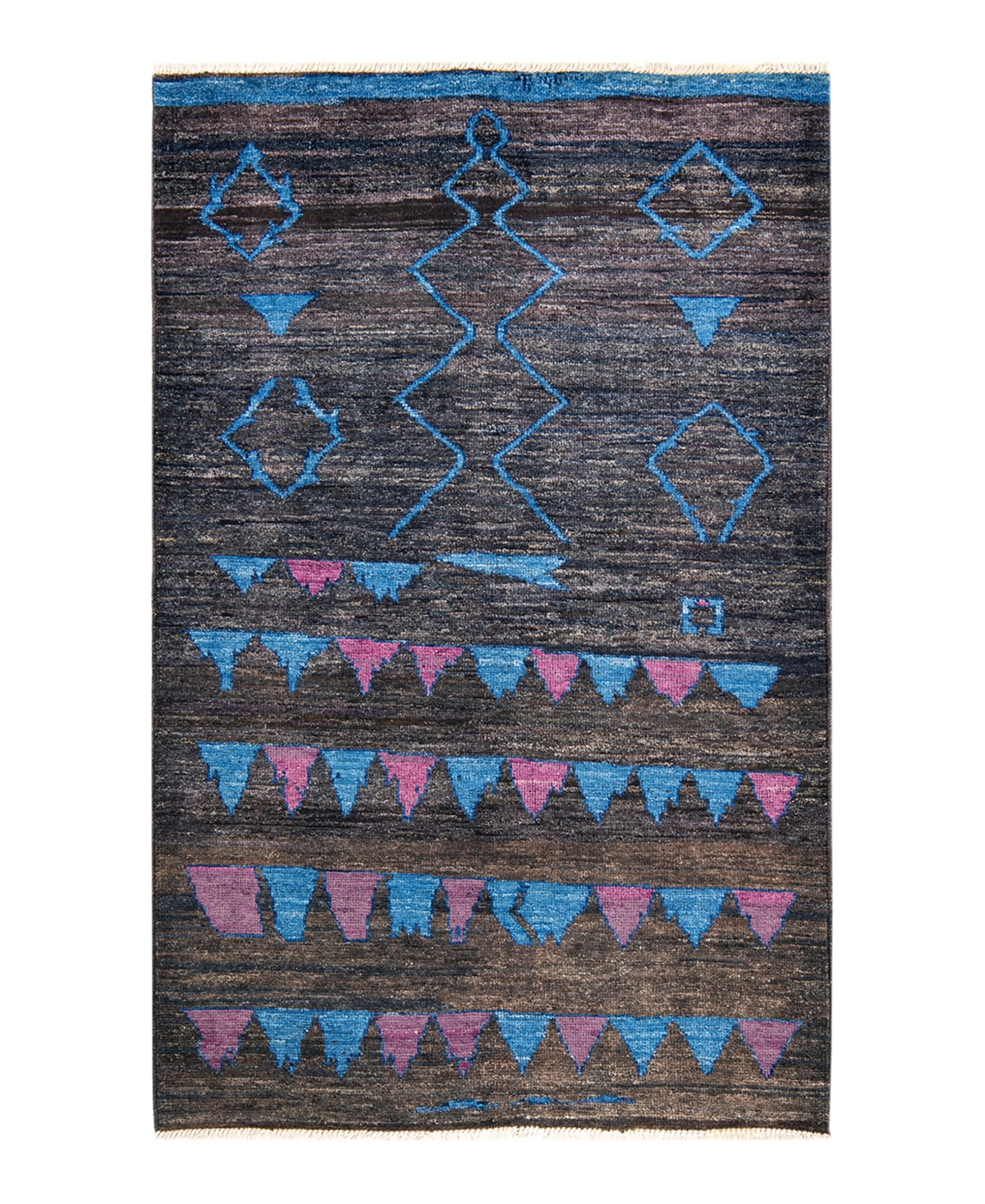 Adorn Hand Woven Rugs Modern M162198 5'3in x 8'3in Area Rug - Black