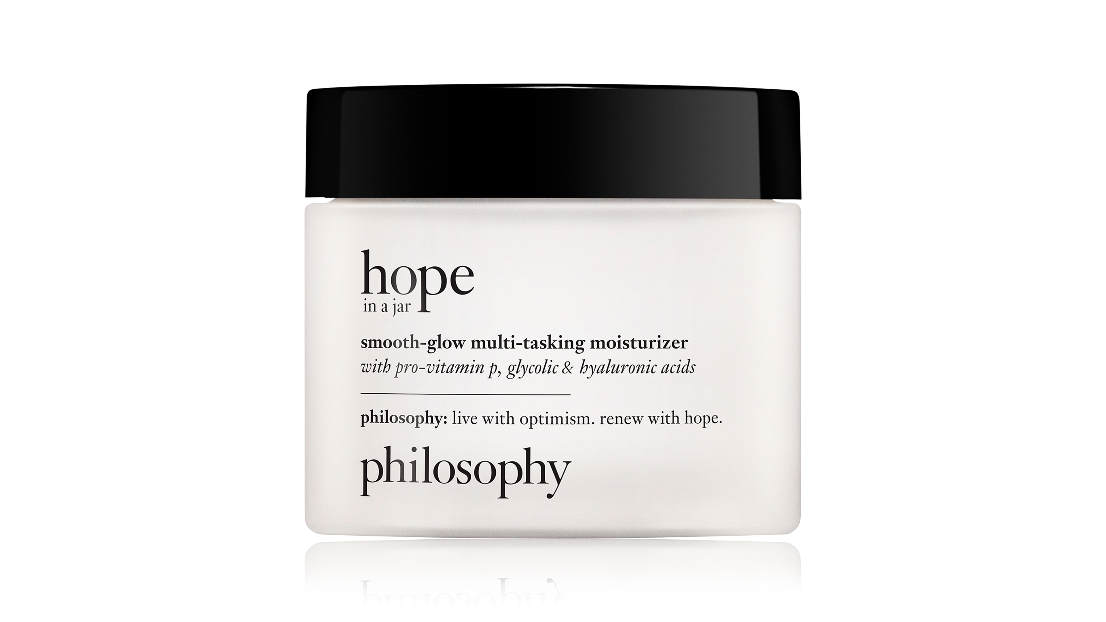 philosophy Hope In A Jar Smooth-Glow Multi-Tasking Moisturizer With Pro-Vitamin P, Glycolic & Hyaluronic Acids, 4 oz.