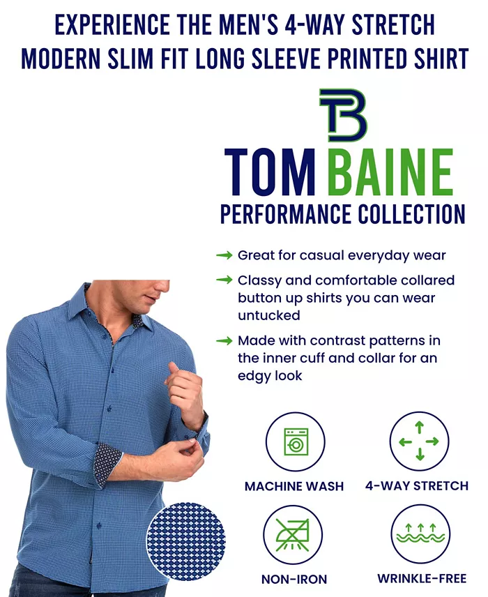 Men's Slim Fit Performance Solid Button Down Shirt - thumbnail 4