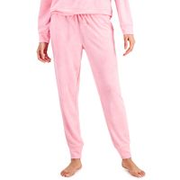 Jenni Drawstring at Elastic Waistband Printed Super Soft Jogger Pajama Pants (Size: M in Pink Tiedye Wash)
