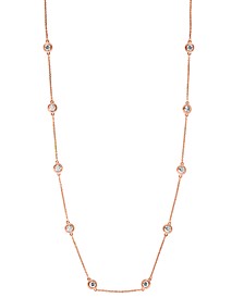  EFFY® Diamond Bezel Station 20" Statement Necklace (2 ct. t.w.) in 14k Rose Gold 