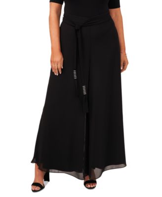 MSK Plus Size Belted Wide-Leg Pants 