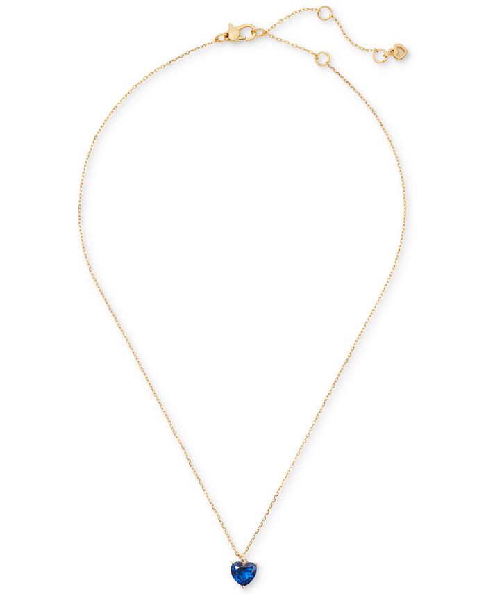 kate spade new york GoldTone September Heart Pendant Necklace, 16" + 3