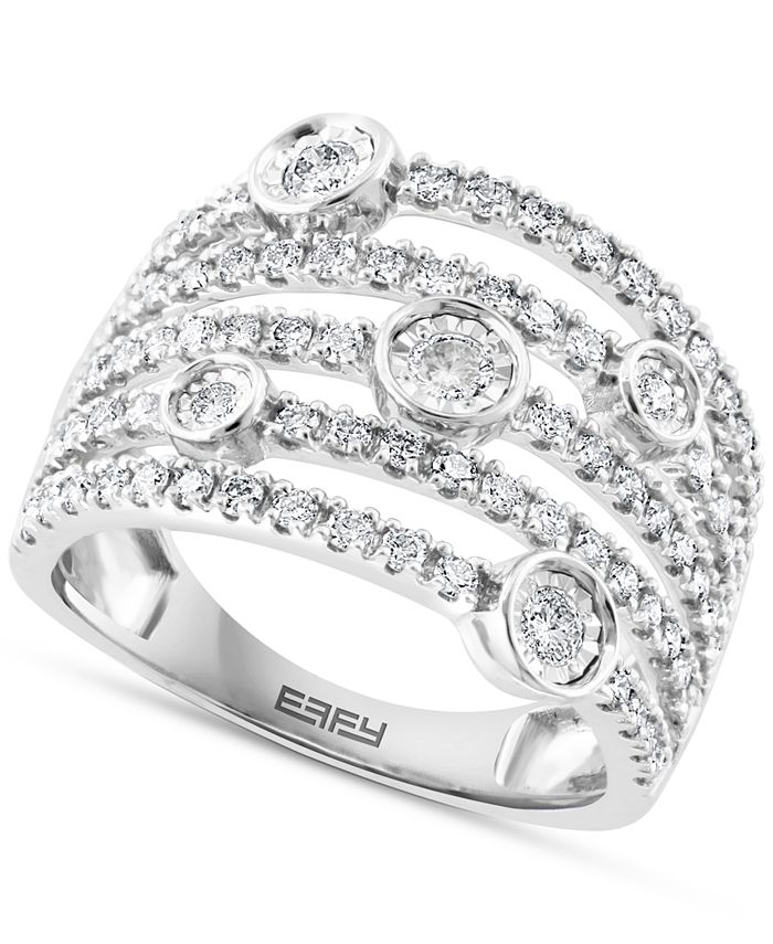 EFFY Collection EFFY® Diamond Multirow Bezel Statement Ring (1 ct. t.w