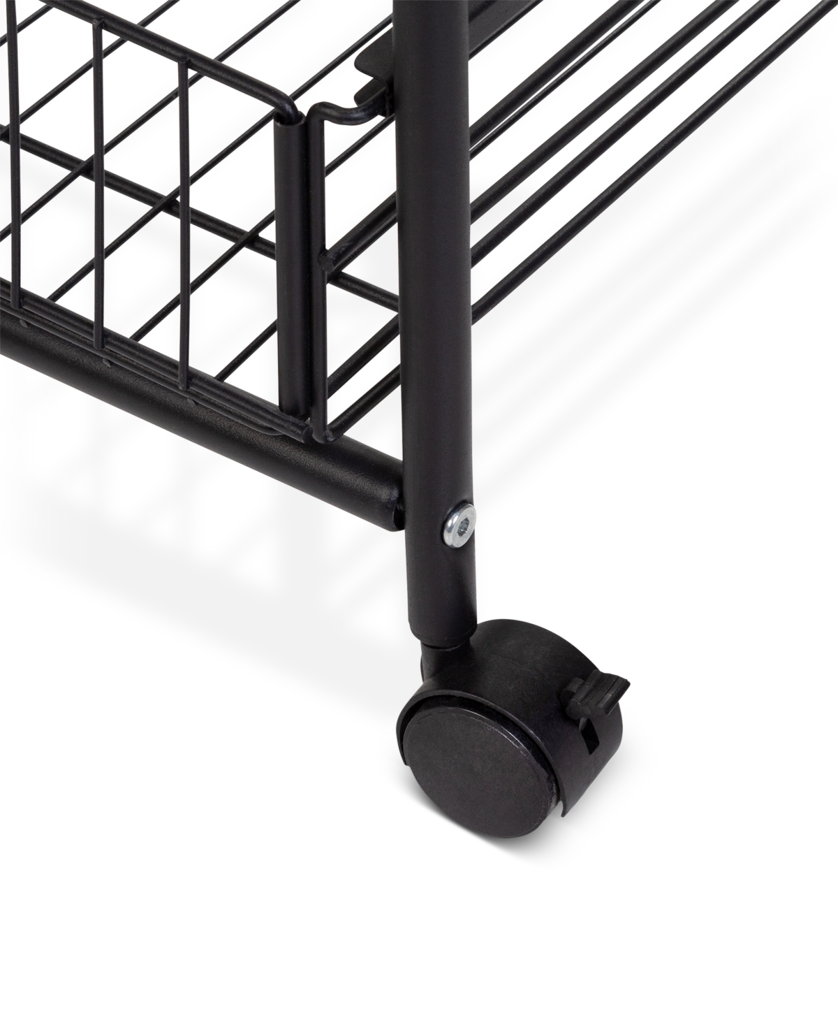 Shop Honey Can Do 3-tier Slim Rolling Cart With Metal Basket Drawers In Black