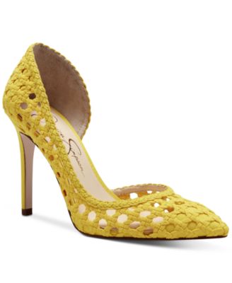 macys yellow pumps