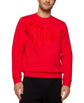 BOSS by Hugo Boss Men's Relaxed-Fit Jersey Sweatshirt - Macy's
