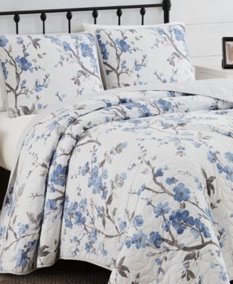 Kasumi Floral 2 Piece Quilt Set, Twin