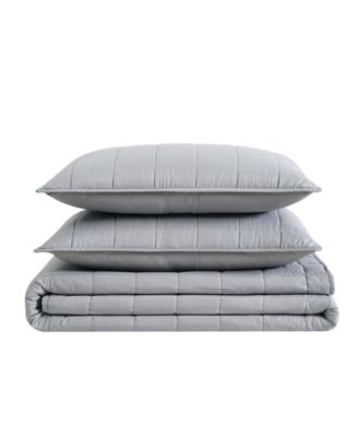 Solid 3 Piece Quilt Set, King