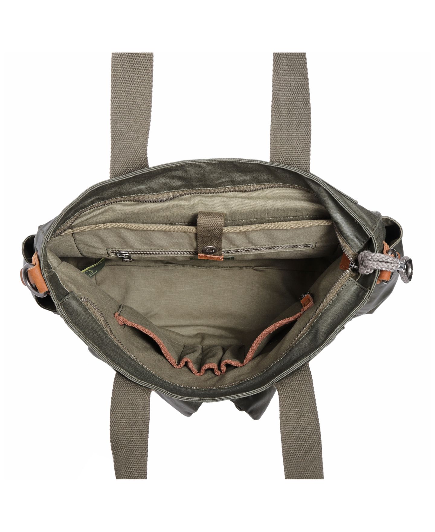 Женская сумка TSD BRAND Urban Light Coated Canvas, цвет: Армейский зелёный — фото 2