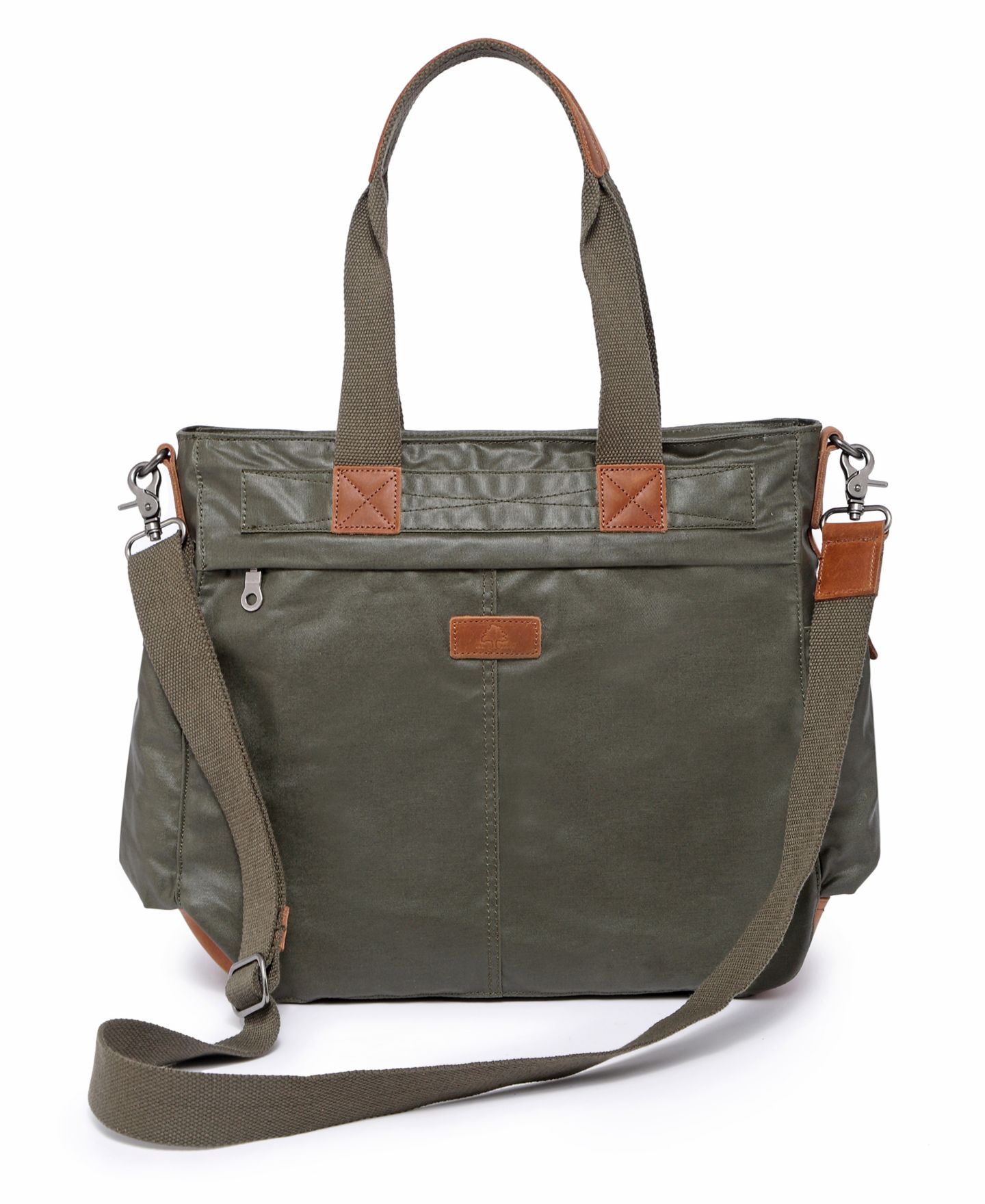 Женская сумка TSD BRAND Urban Light Coated Canvas, цвет: Армейский зелёный — фото 5