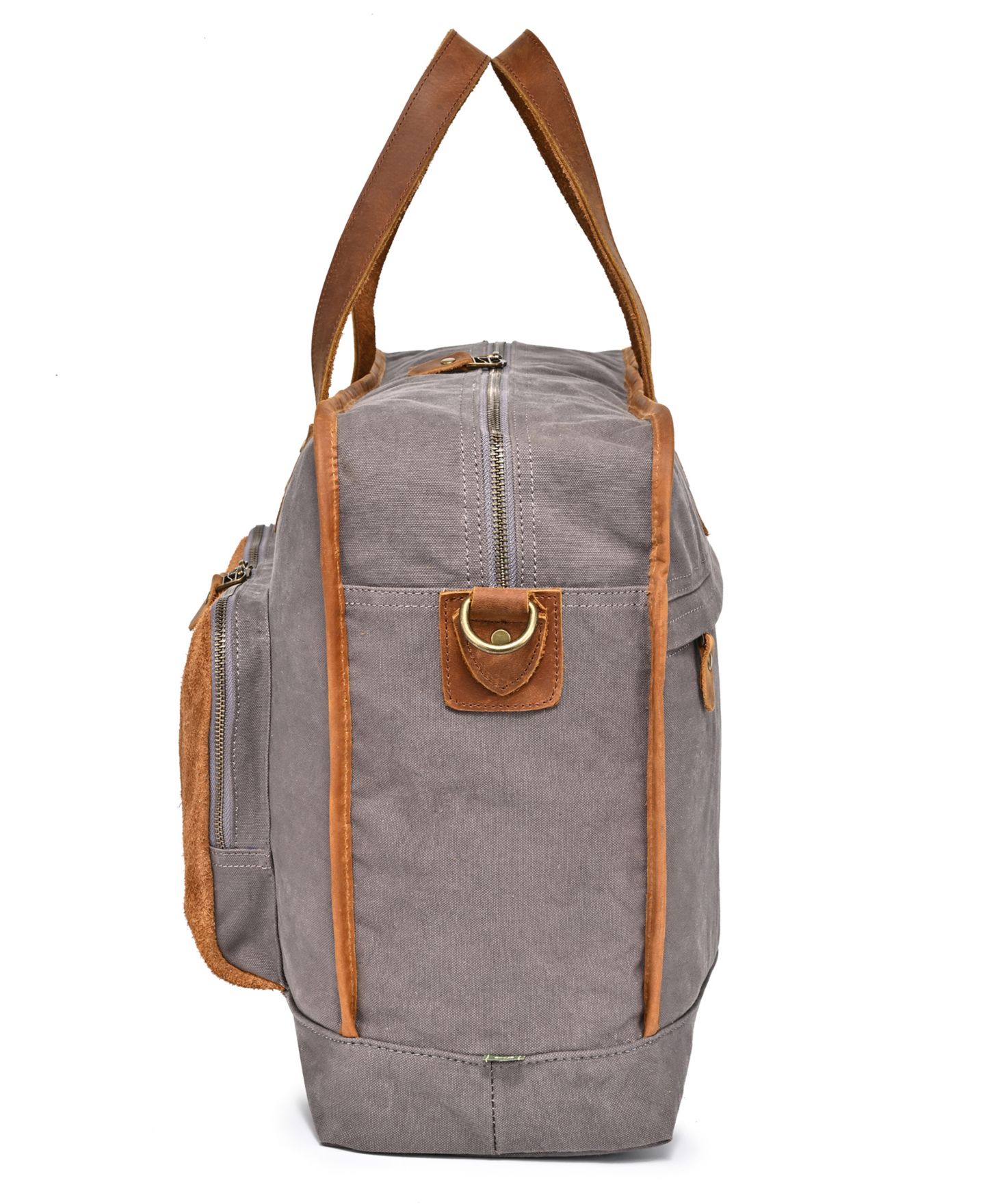 Сумка TSD BRAND Valley Oak Large Canvas Weekender, цвет: Серый — фото 7