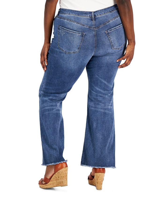 Tinseltown Trendy Plus Size High Rise FlaredLeg Jeans & Reviews