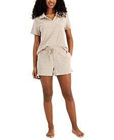 Women&apos;s Terry Cloth 2-Pc&period; Shorts Set&comma; Created for Macy&apos;s