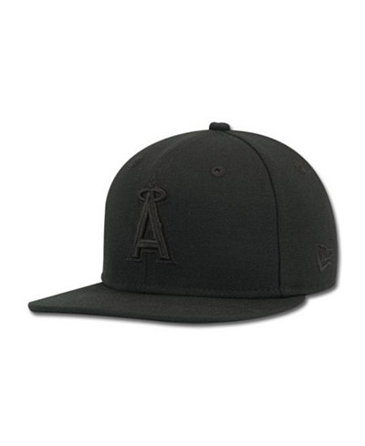 New Era Kids' Los Angeles Angels of Anaheim MLB Black on Black Fashion 59FIFTY Cap