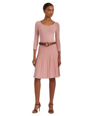 【LAUREN RALPH LAUREN】JERSEY THREE-QUARTER-SLEEVE DRESS Lauren Ralph Lauren Three-Quarter-Sleeve Jersey Dress - Macy's