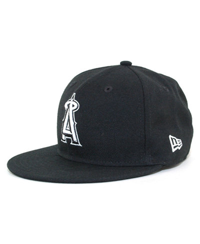 New Era Kids' Los Angeles Angels of Anaheim MLB Black and White Fashion 59FIFTY Cap