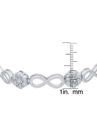 Diamond Accent Infinity Link Bracelet