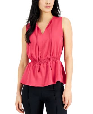 Alfani - Petite Smocked Waist Top