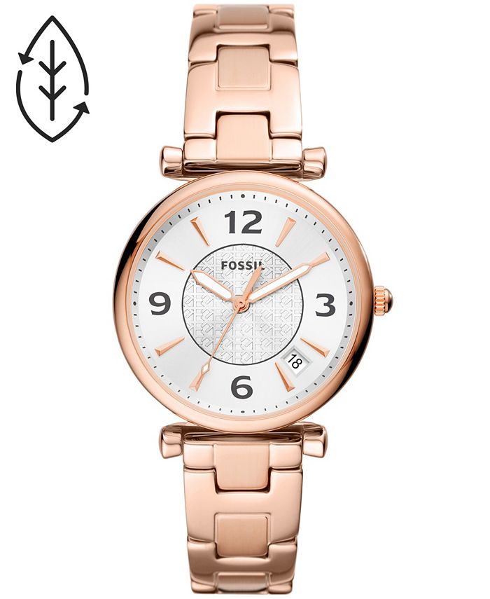 Fossil carlie deals rose gold