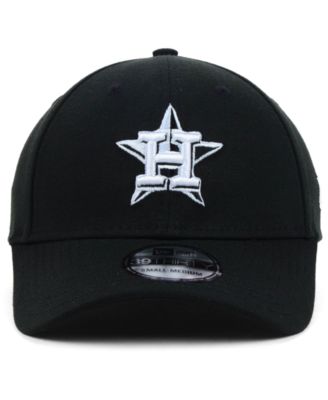 New Era Houston Astros Black and White Classic 39THIRTY Stretch-Fitted Cap