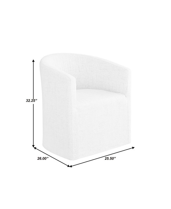 Accentrics Home Slipcover Barrel Back Chair with Casters Macy's