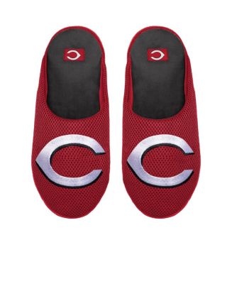 Men's FOCO Cincinnati Reds Big Logo Colorblock Mesh Slippers - Macy's