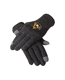 Women's Charcoal Pittsburgh Penguins Knit Gloves