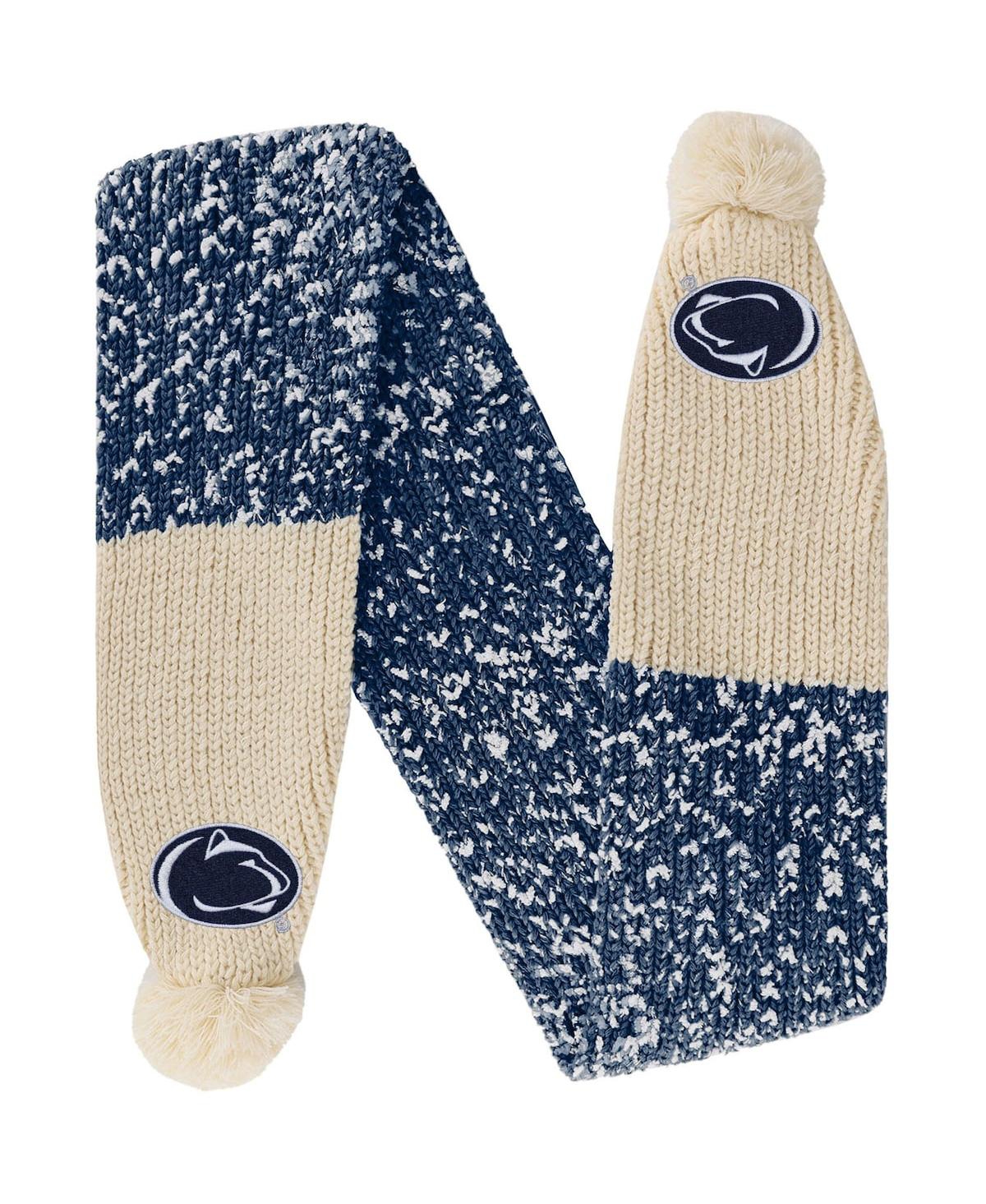 Women's Foco Penn State Nittany Lions Confetti Scarf with Pom - Navy