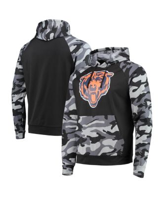 FOCO Men's Black Chicago Bears Camo Raglan Pullover Hoodie - Macy's