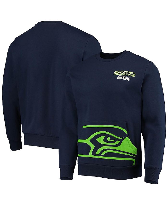 Men's College Navy Seattle Seahawks Pocket Pullover Sweater